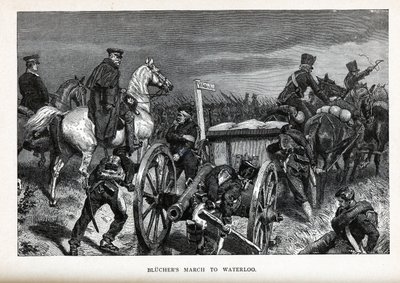 Blüchers Marsh to Waterloo by Unbekannt