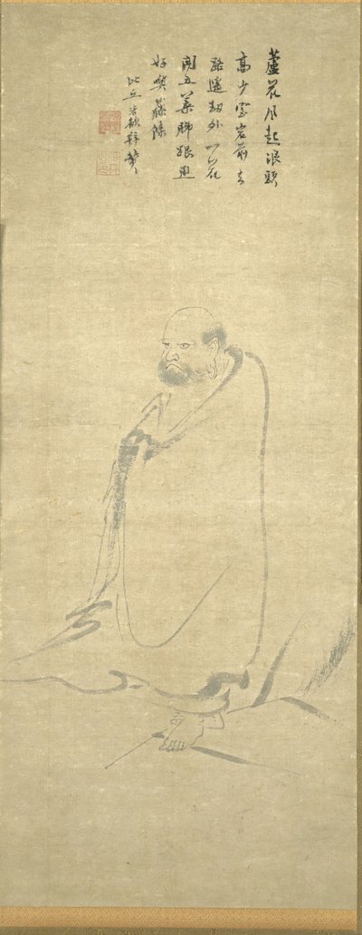 Bodhidharma Crossing the Yangzi on a Reed by Unbekannt