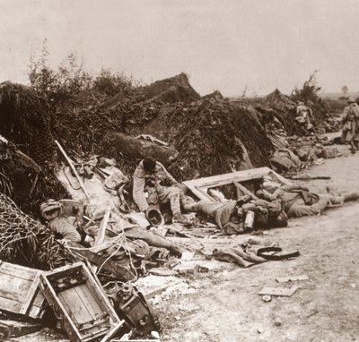 Bodies After the Taking of Courcelles, Northern France by Unbekannt