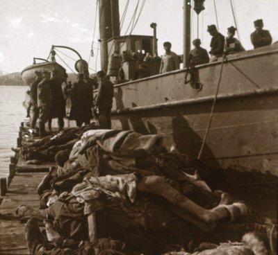 Bodies of typhus victims, Corfu, Greece, c1915 by Unbekannt