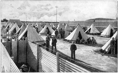 Boer Prisoners in a Camp at Bloemfontein, 2nd Boer War by Unbekannt