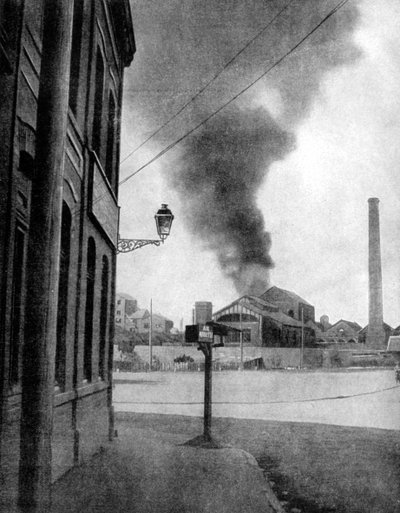 Bombardment of a mine by the Germans, Pas-de-Calais, France, 1915 by Unbekannt