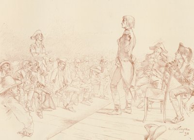 Bonaparte Addressing a Jacobin Club in Corsica, c1789, 1896 by Unbekannt