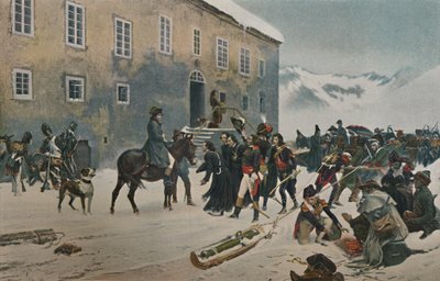 Bonaparte Received By The Monks of Mount St. Bernard. Passage of the Alps, May 1800 by Unbekannt