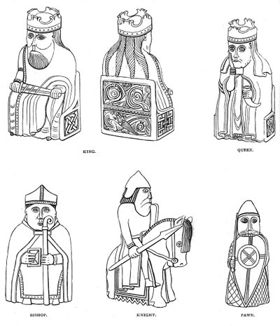 Bone chessmen of Scandinavian design, 12th or 13th century by Unbekannt