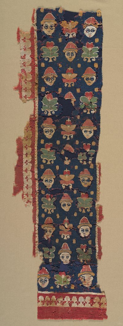Border of Heads and Palmettes from a Large Hanging by Unbekannt