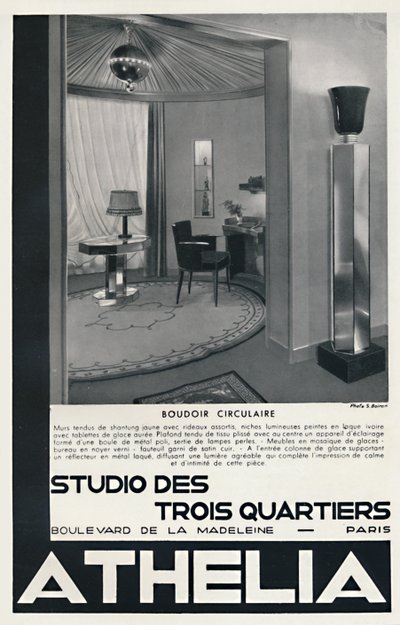 Boudoir Circulaire - Studio Des Trois Quartiers - Athelia, 1933 by Unbekannt