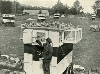 British Army Carrier Pigeons in France: Horse-Drawn Lofts by Unbekannt
