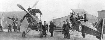 British Royal Flying Corps Aircraft Under Repair, c1916 by Unbekannt