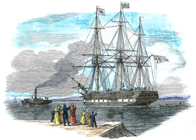 British Emigrant Ship Being Towed Out of Harbour Before Setting Sail for Sydney, Australia by Unbekannt