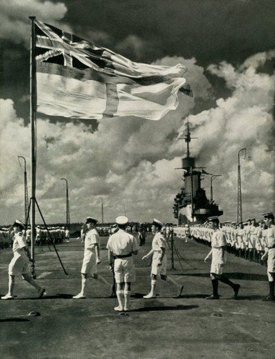 British sailors on the deck of an aircraft carrier, Second World War by Unbekannt