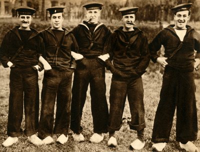 British sailors wearing Dutch clogs, First World War by Unbekannt