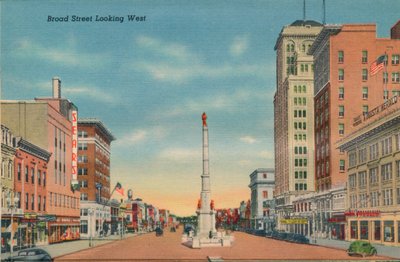 Broad Street, Looking West, Augusta, Georgia, 1943 by Unbekannt
