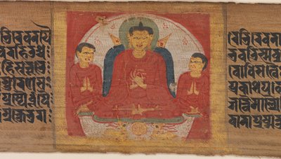 Buddha with His Hands Raised in Dharmacakra Mudra by Unbekannt