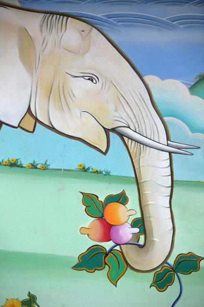 Buddhist painting. Temple of the Thousand Buddhas, Toulon-sur-Arroux, France by Unbekannt