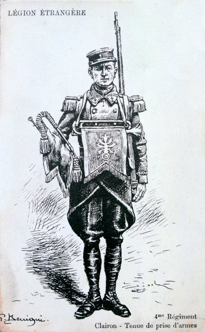 Bugler, 4th Regiment of the French Foreign Legion, 20th Century by Unbekannt