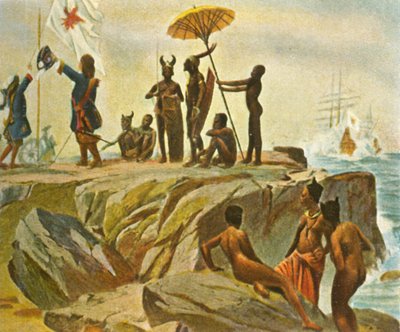 Building colonies on the African coast, 1 January 1683 by Unbekannt