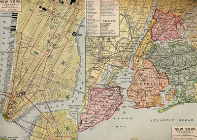 Business Centre of New York at the Seaward End of Manhattan and environs, c1930s by Unbekannt