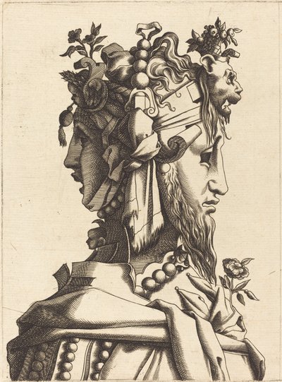 Bust of a Woman in an Extravagant Costume by Unbekannt