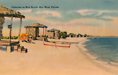 Cabanas on Rest Beach, Key West, Florida by Unbekannt