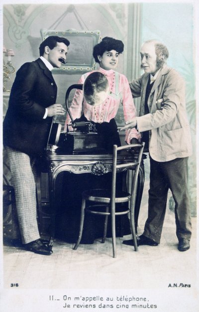 Call me on the telephone, I will return in five minutes, c1900 by Unbekannt