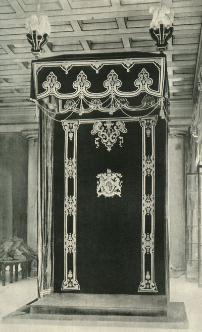 Canopy in the Throne Room, Government House, 1925 by Unbekannt