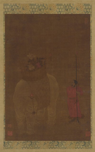 Caparisoned Elephant and Attendant, Ming dynasty, 16th-17th century by Unbekannt