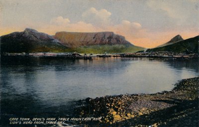 Cape Town, Devils Peak, Table Mountain and Lions Head from Table Bay by Unbekannt