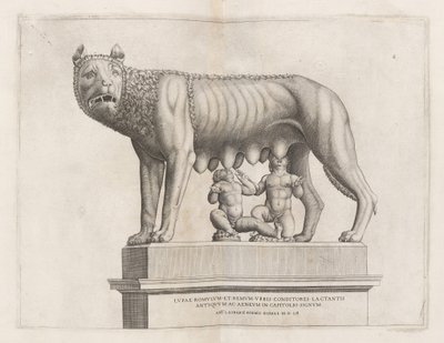 Capitoline Wolf with Romulus and Remus by Unbekannt