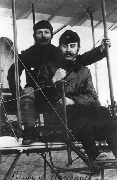 Captain Marconnet and Lieutenant Fequant, French Army Aviators by Unbekannt
