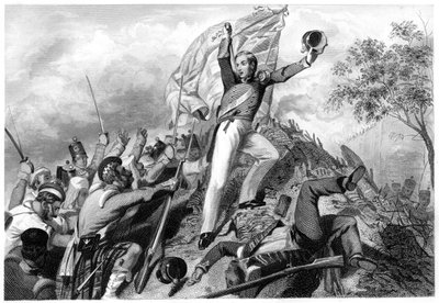 Capture of the Guns by the Highlanders before Cawnpore, 1857 by Unbekannt