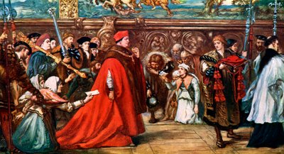 Cardinal Wolsey Going in Procession to Westminster Hall, 1887, c1920 by Unbekannt