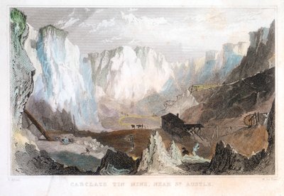 Carglaze Tin Mine, near St Austell, Cornwall, England, c1825 by Unbekannt