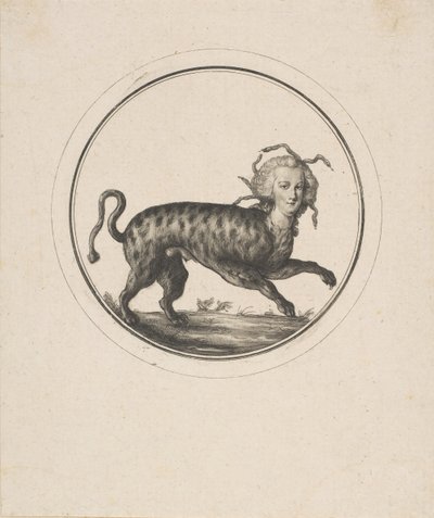 Caricature Showing Marie Antoinette as a Leopard by Unbekannt