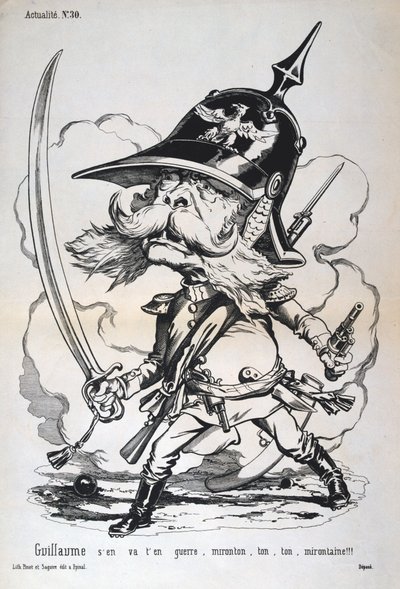 Caricature of Wilhelm I of Prussia, Franco-Prussian war by Unbekannt