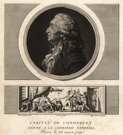 Caritat de Condorcet (1743-1794), French philosopher and mathematician by Unbekannt