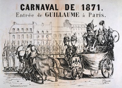 Carnaval de 1871, Wilhelm I of Prussia Entering Paris, February 1871 by Unbekannt