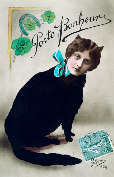 Carry Happiness, French Postcard by Unbekannt