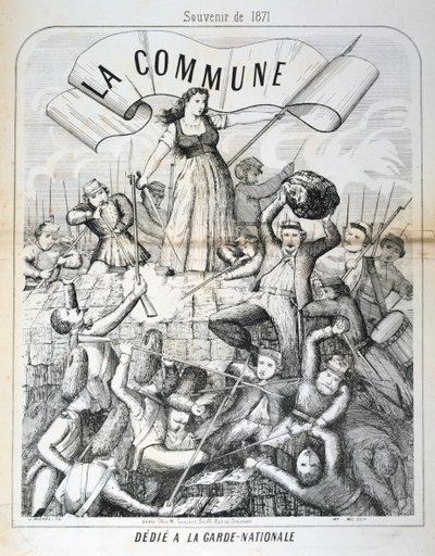 Cartoon Dedicated to the National Guard, Paris Commune, 1871 by Unbekannt