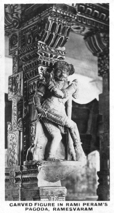 Carved Figure in Rami Perams Pagoda, Ramesvaram, India by Unbekannt
