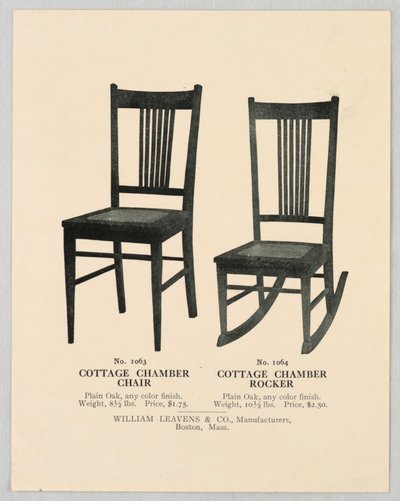 Catalogue Illustration, Designs for Chairs, 1904–05 by Unbekannt