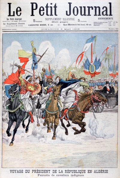 Cavalcade of Native Troops During the Visit of President Loubet to Algeria by Unbekannt