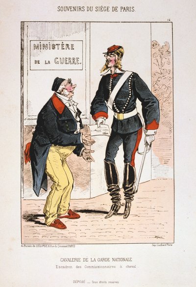 Cavalry of the National Guard, Siege of Paris by Unbekannt