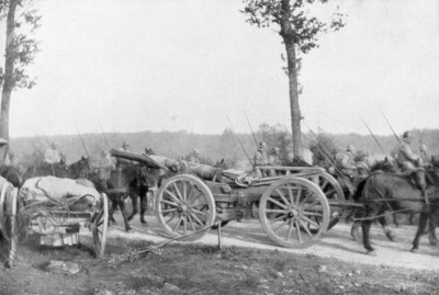 Cavalry and Artillery of the French 10th Army, Villers-Cotterets, Aisne, France by Unbekannt
