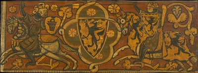 Ceiling panel with a fight between a Christian knight and a Muslim by Unbekannt