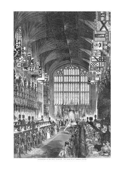 Celebration of the Royal Marriage - The Choir of St. Georges Chapel by Unbekannt