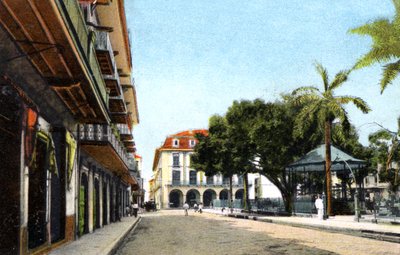 Central Park and Canal Building, Panama City, Panama, c1920s by Unbekannt