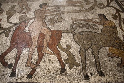 Central Nave Mosaic on the Floor of Otranto Duomo: Riders by Unbekannt