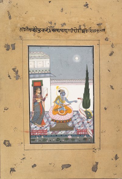 Chandravimba Ragaputra: Page from a Dispersed Boston Ragamala Series by Unbekannt