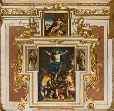 Chapel of Our Lady of the People, Second Span South Side, Resurrection 1594, San Giovanni in the Desert 1569 by Unbekannt